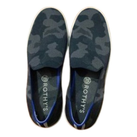 Rothy’s The Original Slip On sneaker in Gray Camo (retired) women’s 8.5 - Picture 1 of 6